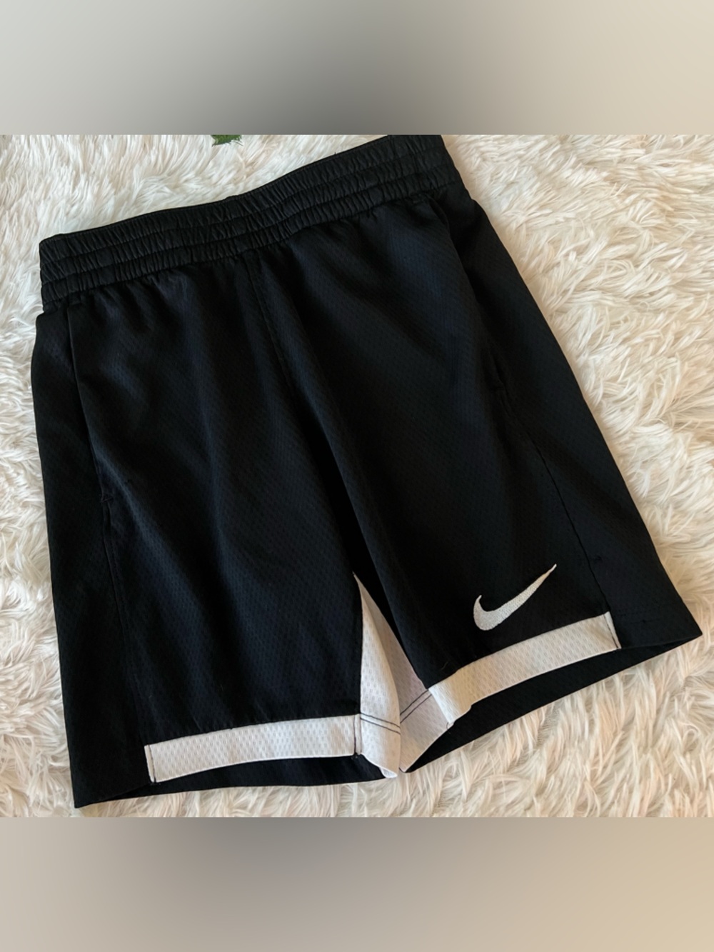 $1 ADD ON - Nike Black Shorts with White Swoosh and Trim